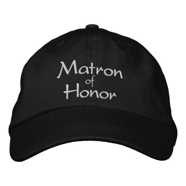 MATRON HONOR EMBROIDERED BRÖLLOP CAP BRODERAD KEPS (Framsida)