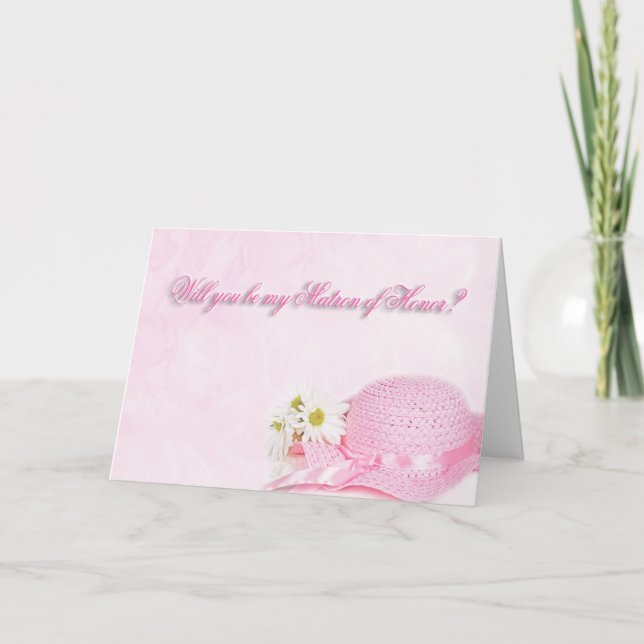 Matron of Honor-begäran Inbjudan (Framsida)