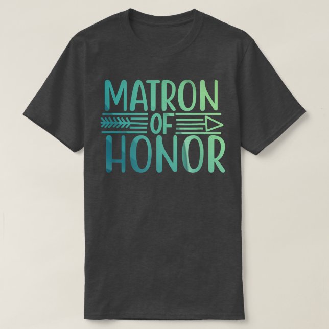 Matron of Honor Bride Squad Tees Bröllop Gift T Shirt (Design framsida)