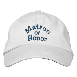 Matron of Honor Bröllop Broderad Keps