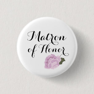 Matron of Honor Bröllop Pinback Buttons Badges Knapp