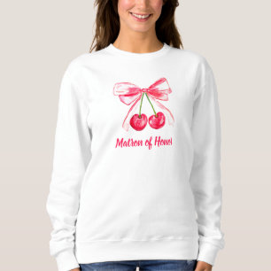 Matron of Honor Coquette Rosa Slinga Bröllop T Shirt