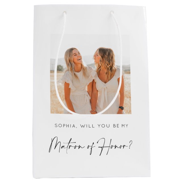 Matron of Honor Frieri Gift Bag med Photo (Framsidan)