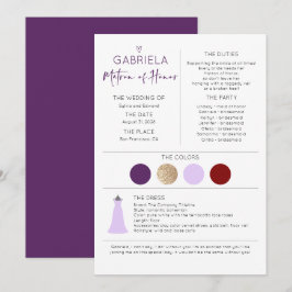 Matron of Honor Frieri & Information