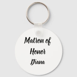 Matron of Honor Gifts Custom Name Gifts Bröllop Nyckelring