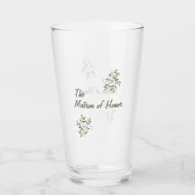 Matron of Honor Glass