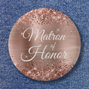 Matron of Honor Glittery Ro Gold Foil Knapp
