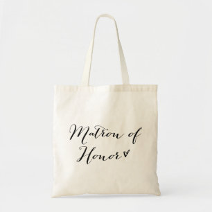 Matron of Honor Modern calligraphy Tote Bag Tygkasse