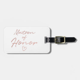 Matron of Honor - Ro Guld faux foil Bagagebricka
