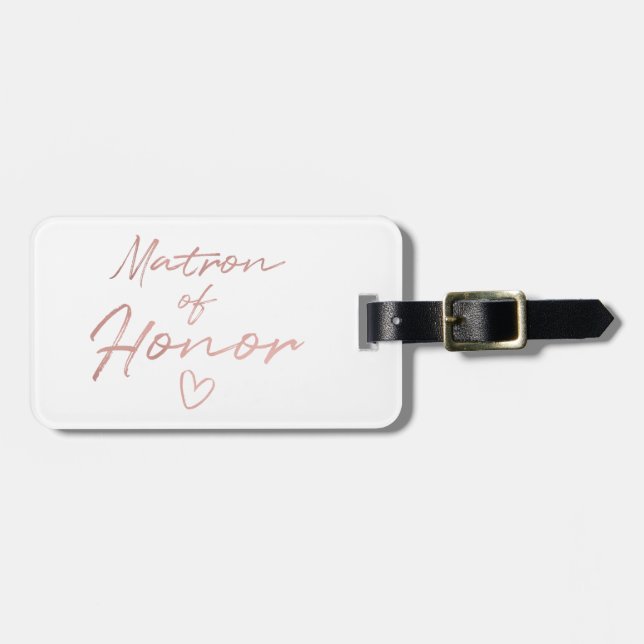 Matron of Honor - Ro Guld faux foil Bagagebricka (Horisontell Framsida)