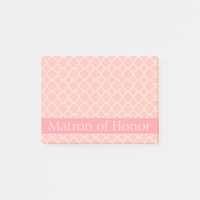 Matron of Honor Rosa and White Post-it Block (Framsida)