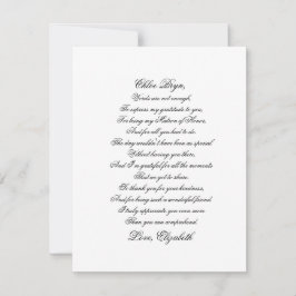 Matron of Honor Tack Script-Dikt Card