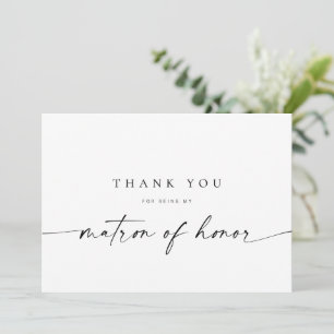 Matron of Honor - tackkort Modern minimalist