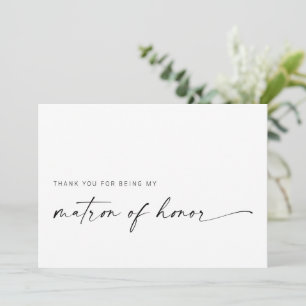 Matron of Honor - tackkort   Modern minimalist