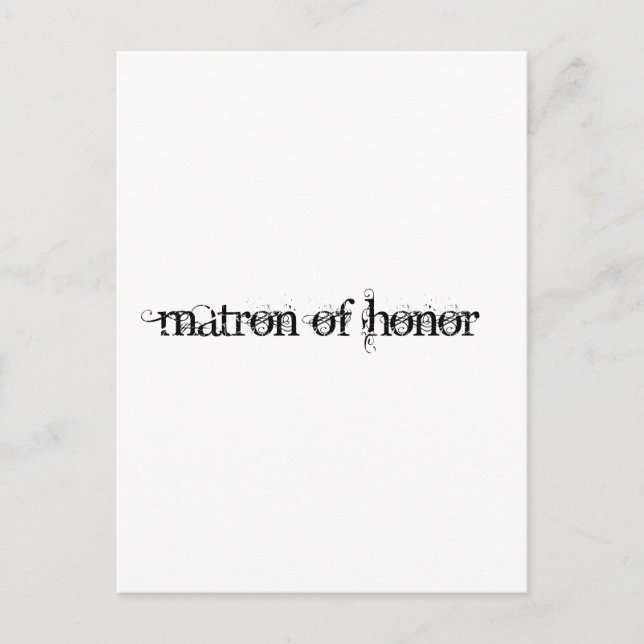 Matron of Honor Vykort (Framsida)