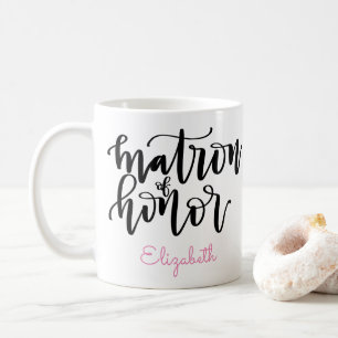 Matronen av hederkaffemuggen - personifiera namn kaffemugg