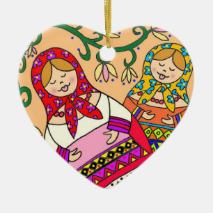 Matroshka Julgransprydnad Keramik