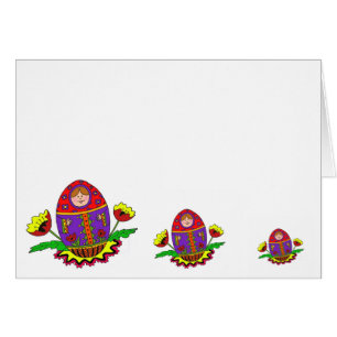 Matroshka Pysanky Hälsningskort