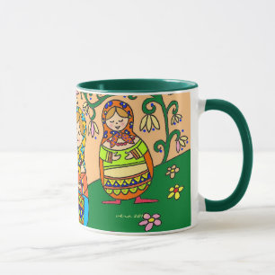 Matroshka ukrainsk Folk konst Mugg