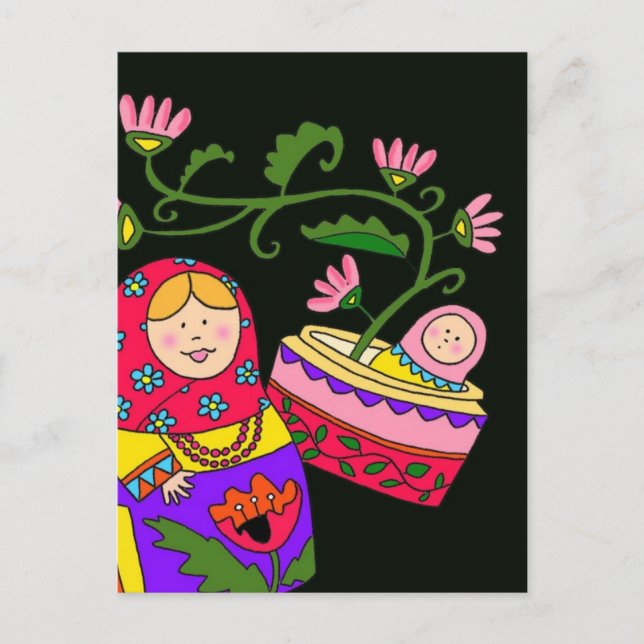 Matroshka's Baby Vykort (Framsida)