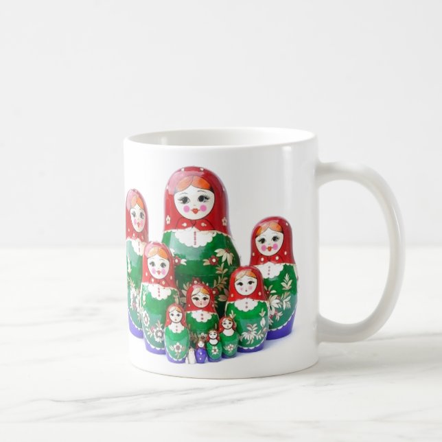Matryoshka - матрёшка (ryska dockor) kaffemugg (Höger)
