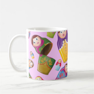 Matryoshka docka - Ryska Nested Dockor Mönster Kaffemugg