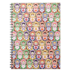 Matryoshka dockor anteckningsbok med spiral