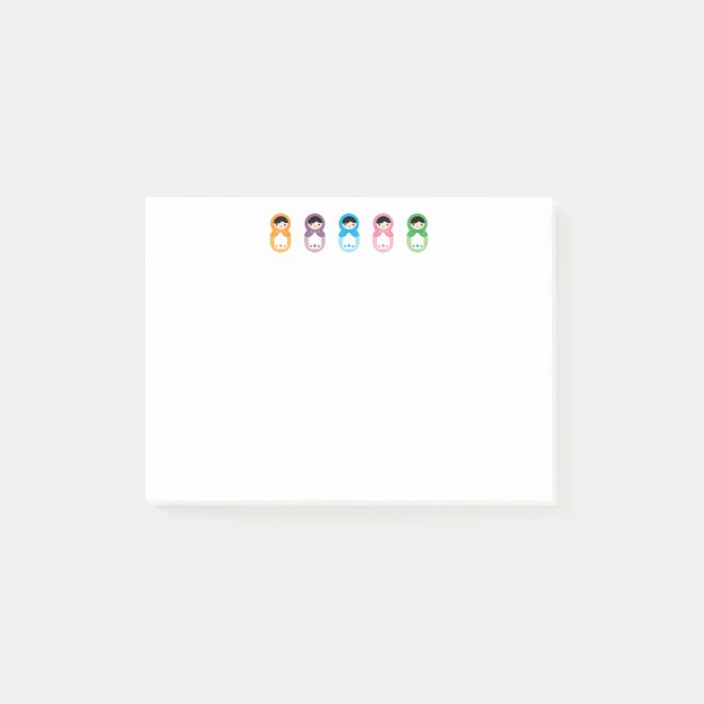 Matryoshka dockor post-it block (Framsida)