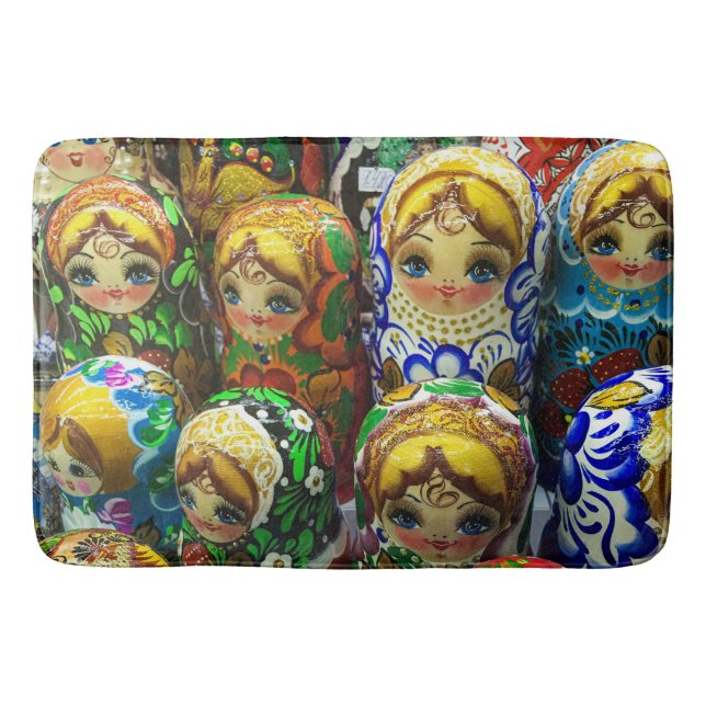 Matryoshka-dockor Souvenirkiosk Resebild Badrumsmatta (Framsidan)
