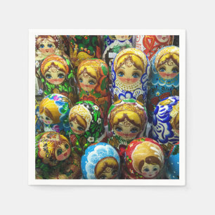 Matryoshka-dockor Souvenirkiosk Resebild Pappersservett