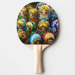 Matryoshka-dockor Souvenirkiosk Resebild Pingisracket