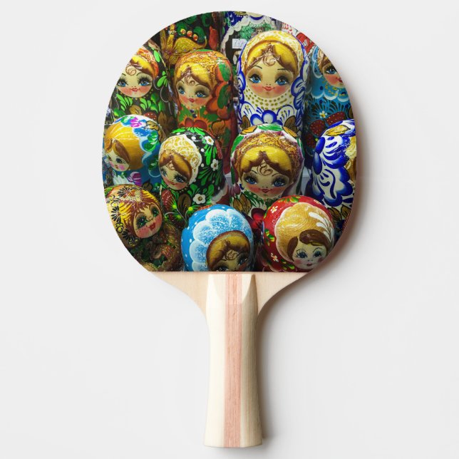 Matryoshka-dockor Souvenirkiosk Resebild Pingisracket (Framsidan)