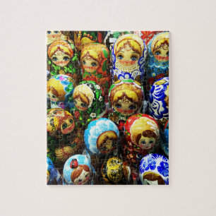 Matryoshka-dockor Souvenirkiosk Resebild Pussel