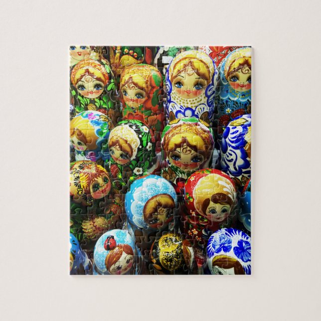 Matryoshka-dockor Souvenirkiosk Resebild Pussel (Vertikal)