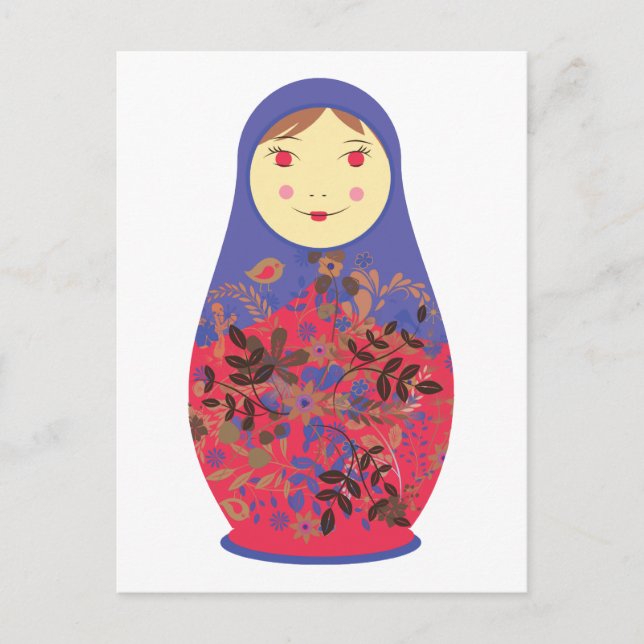 Matryoshka Doll 2 ~ Russian / Babushka Nested Vykort (Framsida)
