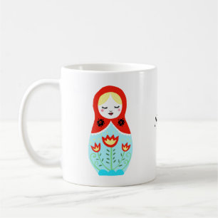 Matryoshka doll anpassningsbar för kapslad dockni kaffemugg