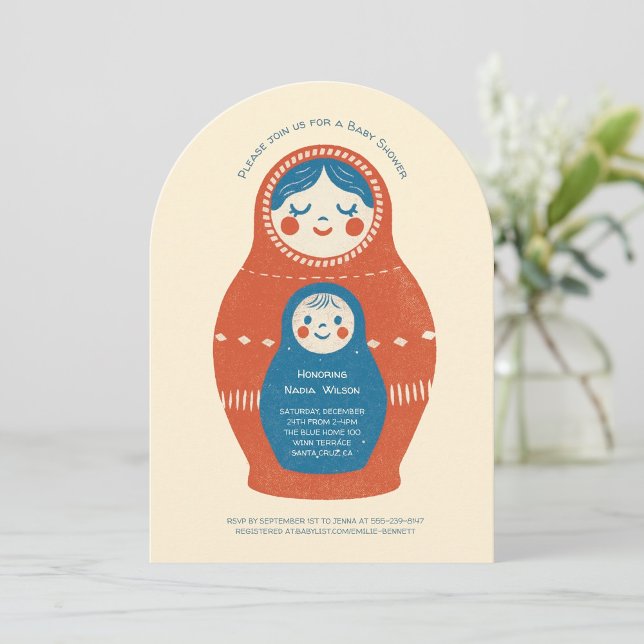 Matryoshka Doll Baby Shower  Inbjudningar (Skapare uppladdad)