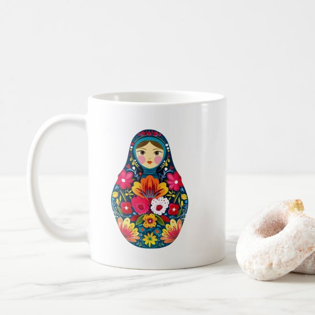 Matryoshka Doll Kaffemugg (Med munk)