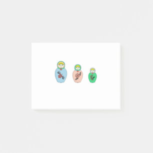 Matryoshka doll post-it block