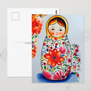 Matryoshka doll, postkorsning vykort