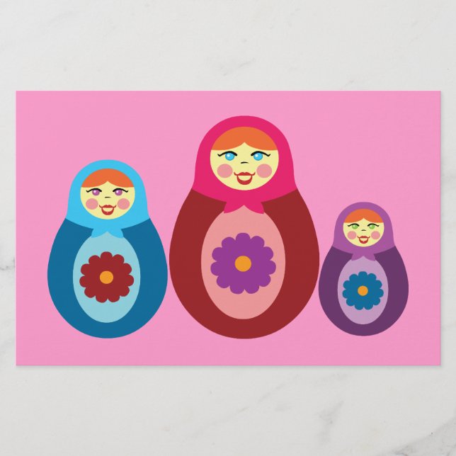 Matryoshka Dolls Brevpapper (Framsida)