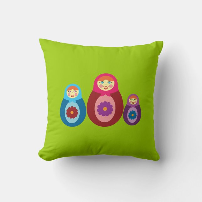 Matryoshka Dolls Kudde (Framsida)