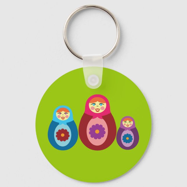 Matryoshka Dolls Nyckelring (Framsida)