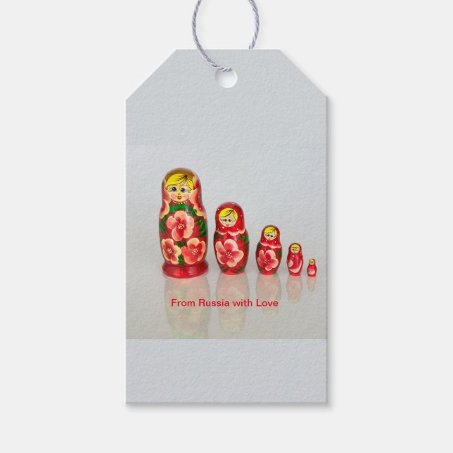 Matryoshka Dolls Presentetikett (Framsidan)