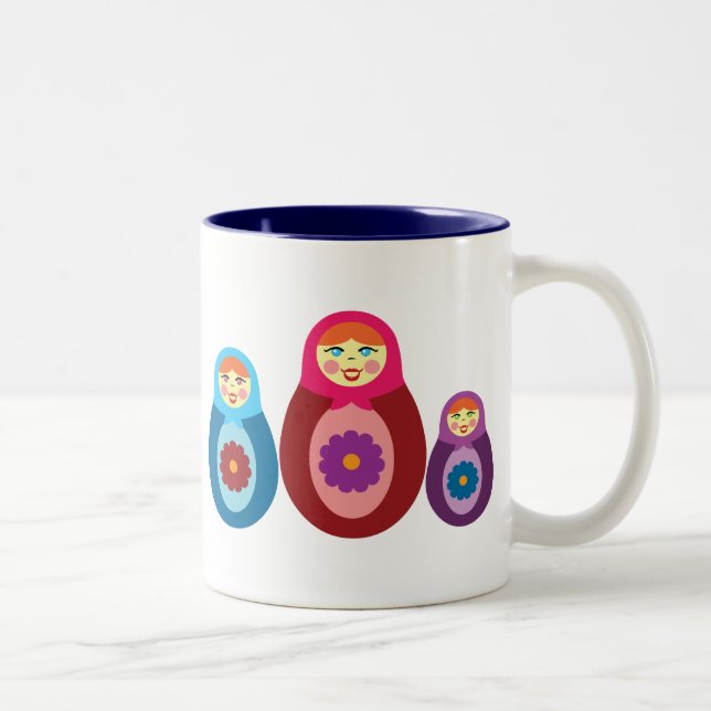 Matryoshka Dolls Två-Tonad Mugg (Höger)
