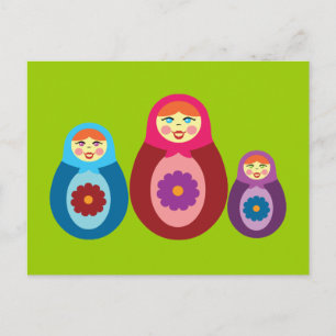 Matryoshka Dolls Vykort