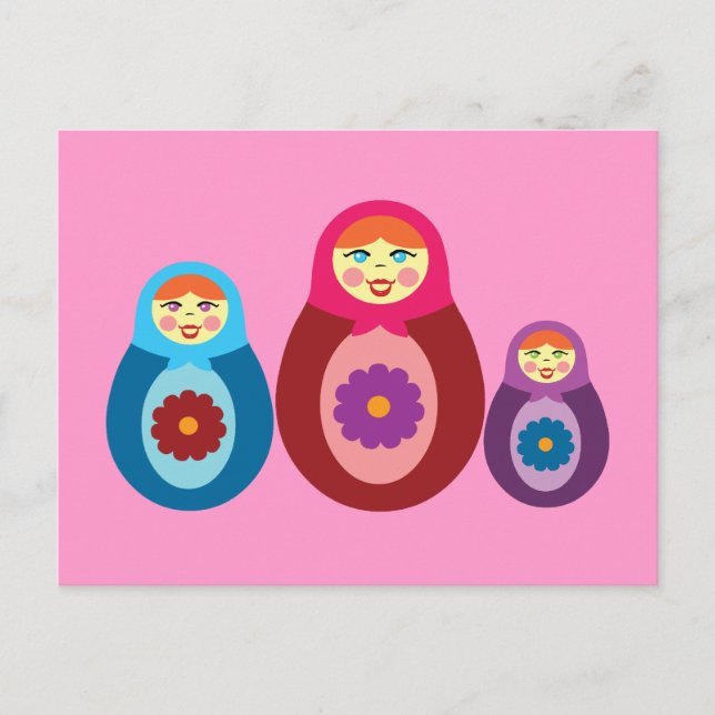 Matryoshka Dolls Vykort (Framsida)