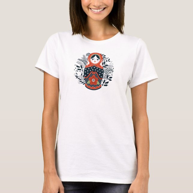 Matryoshka Nests Doll Cute T Shirt (Framsida)