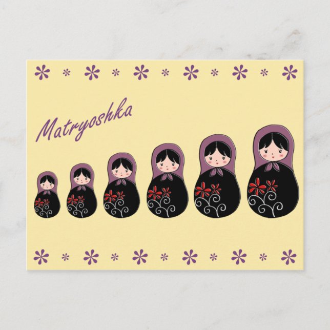 Matryoshka Postcard Vykort (Framsida)
