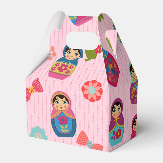 Matryoshka Russian Dolls Rosa Background Presentaskar (Framsidan Sidan)